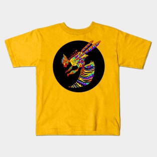 tribal aztec bee queen ecopop Kids T-Shirt